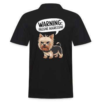 Attention : Avertissement de chien passif agressif - Polo Homme - noir - Dos - Kai (181cm)