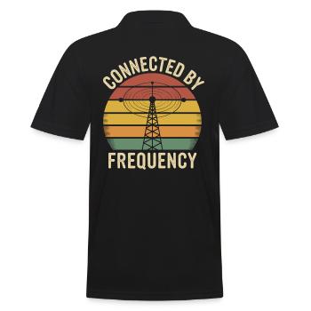 Amateurfunker Verbunden Durch Frequenz - Männer Poloshirt - Schwarz - Hinten - Kai (181cm)