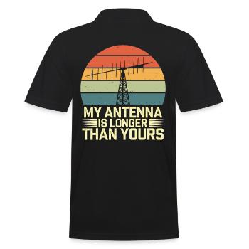 Amateurfunker Antenne Länger Als Deine - Männer Poloshirt - Schwarz - Hinten - Kai (181cm)
