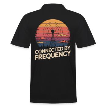 Amateurfunker Verbunden Durch Frequenz - Männer Poloshirt - Schwarz - Hinten - Kai (181cm)