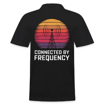 Amateur Radio Connected by Frequency - Men's Polo Shirt - black - Back - Kai (181cm)
