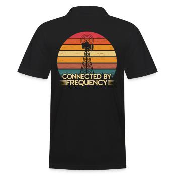 Amateurfunker Verbunden Durch Frequenz - Männer Poloshirt - Schwarz - Hinten - Kai (181cm)