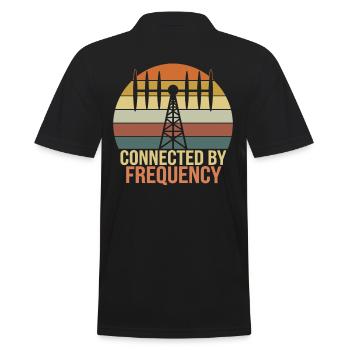 Amateurfunker Verbunden Durch Frequenz - Männer Poloshirt - Schwarz - Hinten - Kai (181cm)