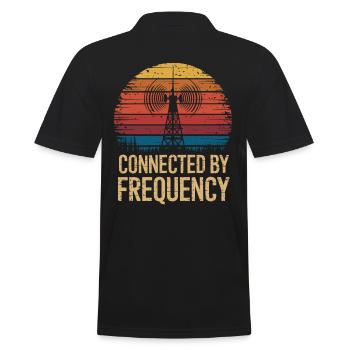 Amateurfunker Verbunden Durch Frequenz - Männer Poloshirt - Schwarz - Hinten - Kai (181cm)