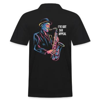 J’ai Sax Appeal Jazz Art Inspiration - Polo Homme - noir - Dos - Kai (181cm)