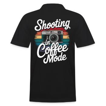 Photographer in Coffee Mode Shooting - Men's Polo Shirt - black - Back - Kai (181cm)