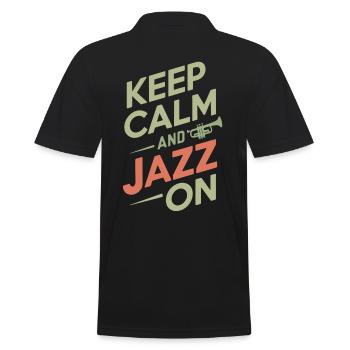 Keep calm and jazz - Men's Polo Shirt - black - Back - Kai (181cm)