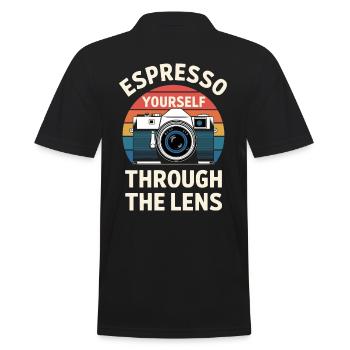 Espresso Yourself Photographe à travers l’objectif - Polo Homme - noir - Dos - Kai (181cm)