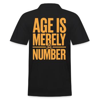 L’âge n’est qu’un chiffre Anniversaire vieillissant - Polo Homme - noir - Dos - Kai (181cm)