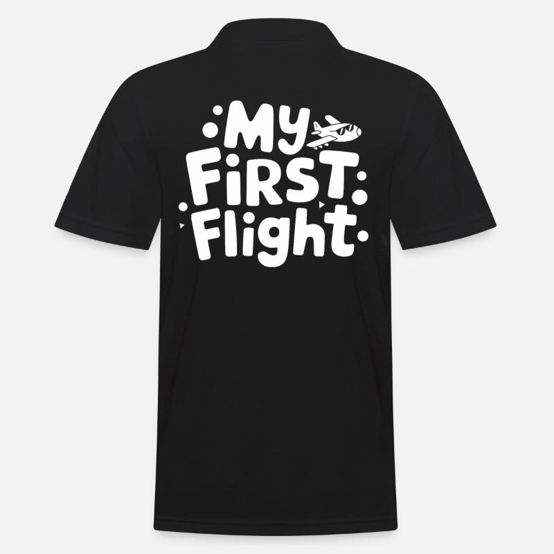 Mein Erster Flug Abenteuer Reise - Männer Poloshirt - Schwarz