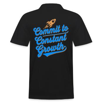 Commit to constant growth for - Men's Polo Shirt - black - Back - Kai (181cm)