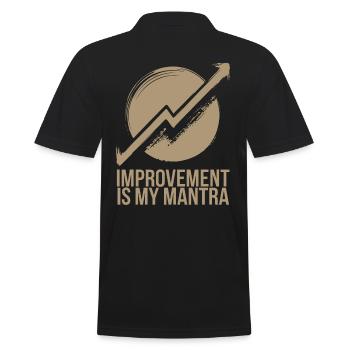 Kaizen Improvement: Improvement Is My Mantra - Men's Polo Shirt - black - Back - Kai (181cm)