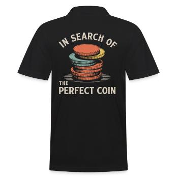 In search of the perfect coin - Men's Polo Shirt - black - Back - Kai (181cm)