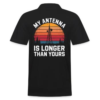 my antenna is longer amateur radio radio - Men's Polo Shirt - black - Back - Kai (181cm)