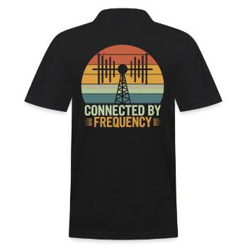 Amateurfunker Verbunden Durch Frequenz - Männer Poloshirt - Schwarz - Hinten - Kai (181cm)