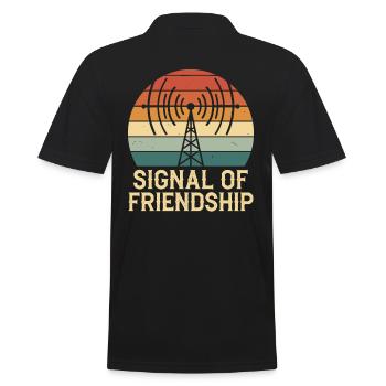 Signal radio amateur de l’amitié - Polo Homme - noir - Dos - Kai (181cm)