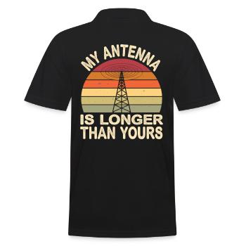 Meine Antenne Ist Länger Als Deine Ham Radio - Männer Poloshirt - Schwarz - Hinten - Kai (181cm)