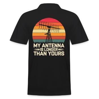 Amateurfunker Antenne Länger Als Deine - Männer Poloshirt - Schwarz - Hinten - Kai (181cm)