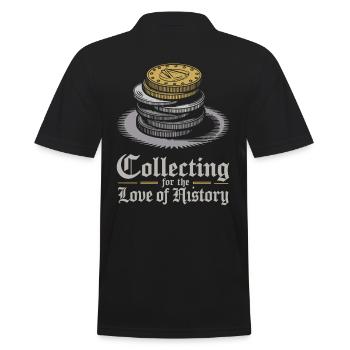Numismatics: Collecting for the Love of History - Men's Polo Shirt - black - Back - Kai (181cm)