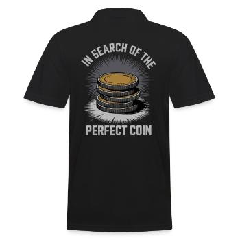 In search of the perfect coin - Men's Polo Shirt - black - Back - Kai (181cm)