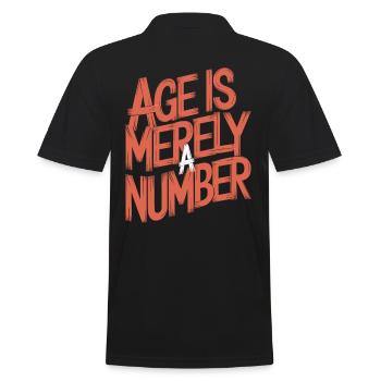L’âge n’est qu’un chiffre, la sagesse de l’anniversaire - Polo Homme - noir - Dos - Kai (181cm)