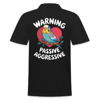 Avertissement Cœur de perroquet passif agressif - Polo Homme - noir - Dos - Kai (181cm)