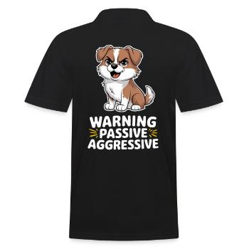 Avertissement Chien passif agressif Illustration - Polo Homme - noir - Dos - Kai (181cm)