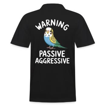 Méfiez-vous des perruches passives agressives - Polo Homme - noir - Dos - Kai (181cm)