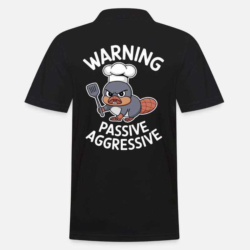 Beware Passive Aggressive Cook - Men's Polo Shirt - black