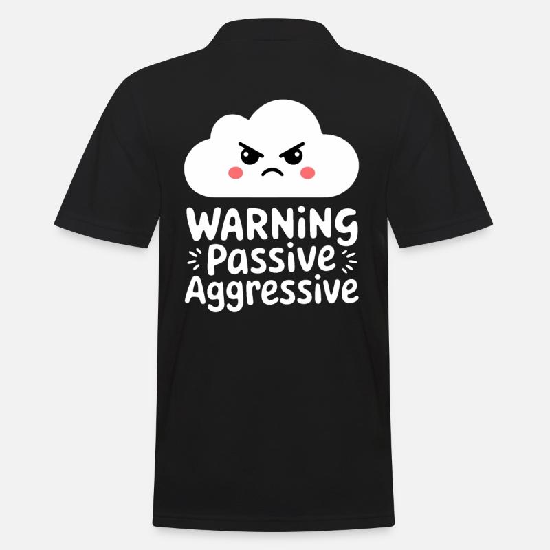 Warning: Passive Aggressive Cloud - Men's Polo Shirt - black