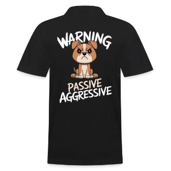 Avertissement sur le chien passif-agressif - Polo Homme - noir - Dos - Kai (181cm)