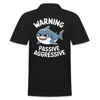 Avertissement de requin passif-agressif - Polo Homme - noir - Dos - Kai (181cm)