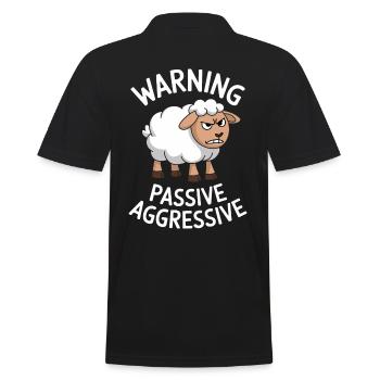 Avertissement Mouton Passif Agressif Humour - Polo Homme - noir - Dos - Kai (181cm)