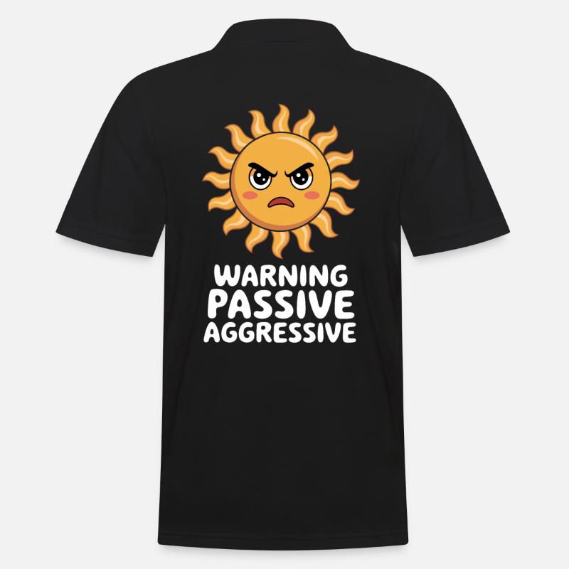 Caution Passive Aggressive Sun - Men's Polo Shirt - black