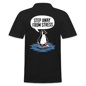 Pingouin : il suffit de se déconnecter - Polo Homme - noir - Dos - Kai (181cm)