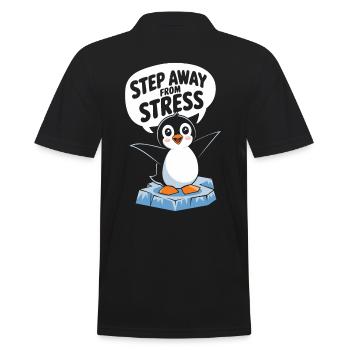Le pingouin s’éloigne du stress - Polo Homme - noir - Dos - Kai (181cm)