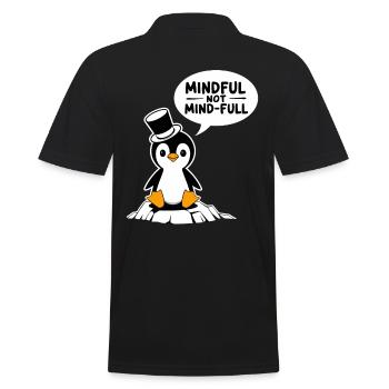Pingouin conscient avec un chapeau haut de forme sur un bloc de glace - Polo Homme - noir - Dos - Kai (181cm)
