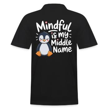Mindfulness is my middle name - Men's Polo Shirt - black - Back - Kai (181cm)