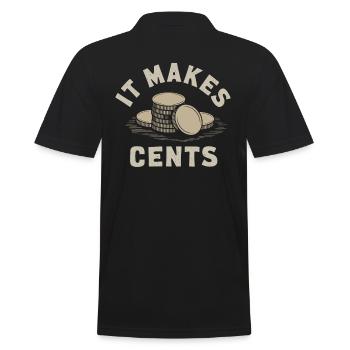 C’est logique avec les pièces de monnaie - Polo Homme - noir - Dos - Kai (181cm)