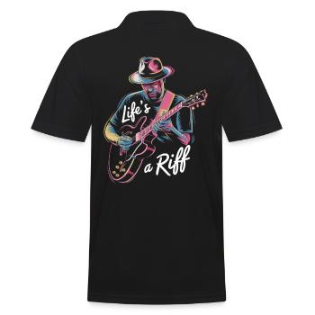 Jazz : La vie est un riff - Polo Homme - noir - Dos - Kai (181cm)