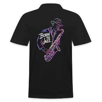 Né pour l’art du saxophone jazz - Polo Homme - noir - Dos - Kai (181cm)