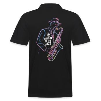 Sentez le rythme, soyez le jazz - Polo Homme - noir - Dos - Kai (181cm)