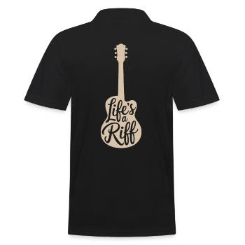 Guitar player life is a riff - Men's Polo Shirt - black - Back - Kai (181cm)