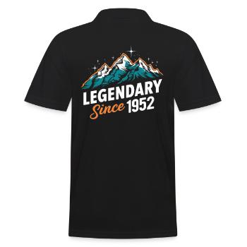 Legendär Seit 1952 Wanderer Geburtstag Bergwandern - Männer Poloshirt - Schwarz - Hinten - Kai (181cm)