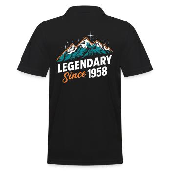 Légendaire depuis 1958 Anniversaire du randonneur Randonnée en montagne - Polo Homme - noir - Dos - Kai (181cm)
