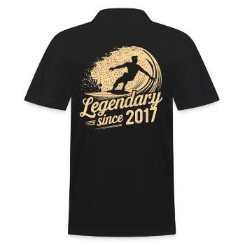 Légendaire depuis 2017 Anniversaire Surfeur - Polo Homme - noir - Dos - Kai (181cm)