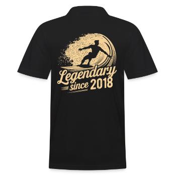 Légendaire depuis 2018 Anniversaire Surfeur - Polo Homme - noir - Dos - Kai (181cm)