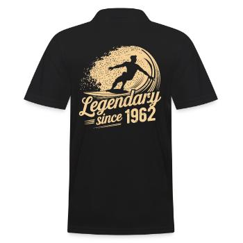 Légendaire depuis 1962 Anniversaire Surfeur - Polo Homme - noir - Dos - Kai (181cm)