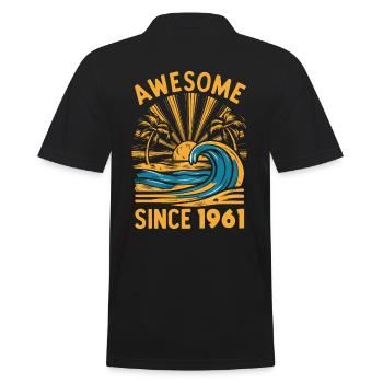 Awesome Since 1961 Geburtstag Strand - Männer Poloshirt - Schwarz - Hinten - Kai (181cm)
