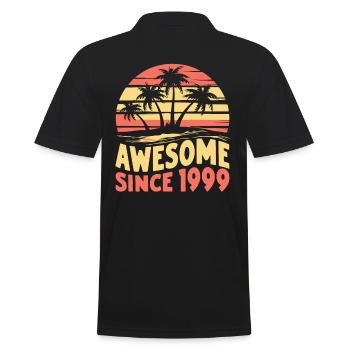 Awesome since 1999 Birthday - Men's Polo Shirt - black - Back - Kai (181cm)